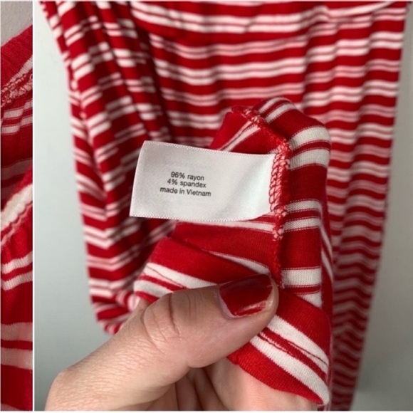 Lane Bryant Plus Size 18/20 Off Shoulder Striped Ruffle Midi Dress w/ Pockets - Picture 6 of 8